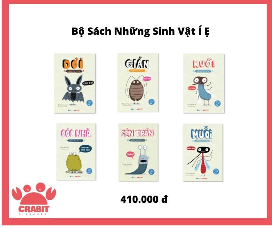 Bộ sách Những sinh vật í ẹ: Gián, Cóc nhà, Sên trần, Giun đất, Dơi, Ruồi, Chuột cống, Muỗi, Nhện, Chấy (10c)